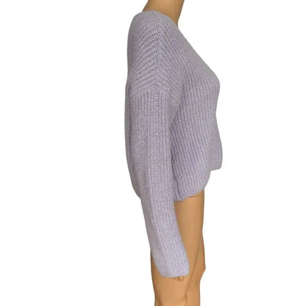 Garage lilac cropped v-neck sweater size M